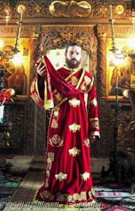 broderie, catifea, cruci, diacon, heruvimi, ingeri, rosu, vesmant