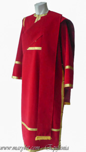 catifea, diacon, rosu, vesmant