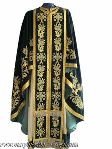 broderie, catifea, cruci, melci, preot, Preotesti, verde, Vesminte